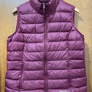 Eddie Bauer Burgundy 650 Fill Down Vest, Women's XL